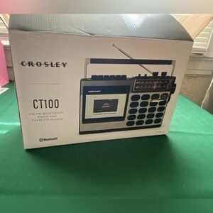Crosley CT100 Black and Silver Cassette Player with Bluetooth